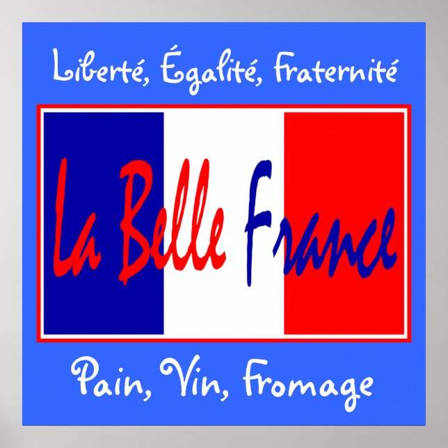Poster La Belle France - pour Bistro, Bar à Vins, Cuisine (Devant)