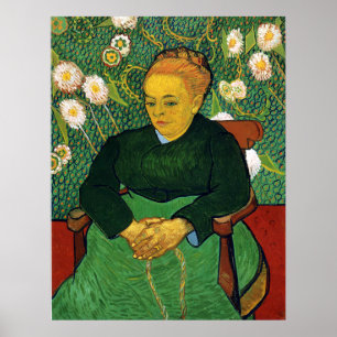 Poster La Berceuse, femme basculant un berceau, Van Gogh