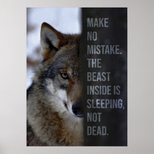 Poster La bête à l'intérieur - Motivation du loup