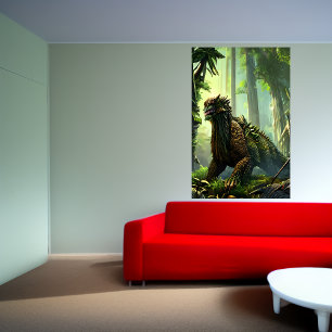 Poster La bête de l'imaginaire de la Jungle AI Art Post
