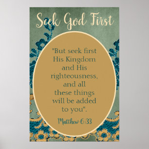 Poster La Bible Cherche Dieu Premier Floral