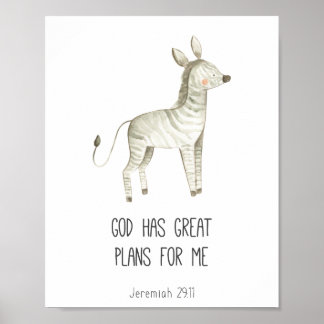 Poster La Bible Enfante Verse Dieu A De Grands Plans Pour