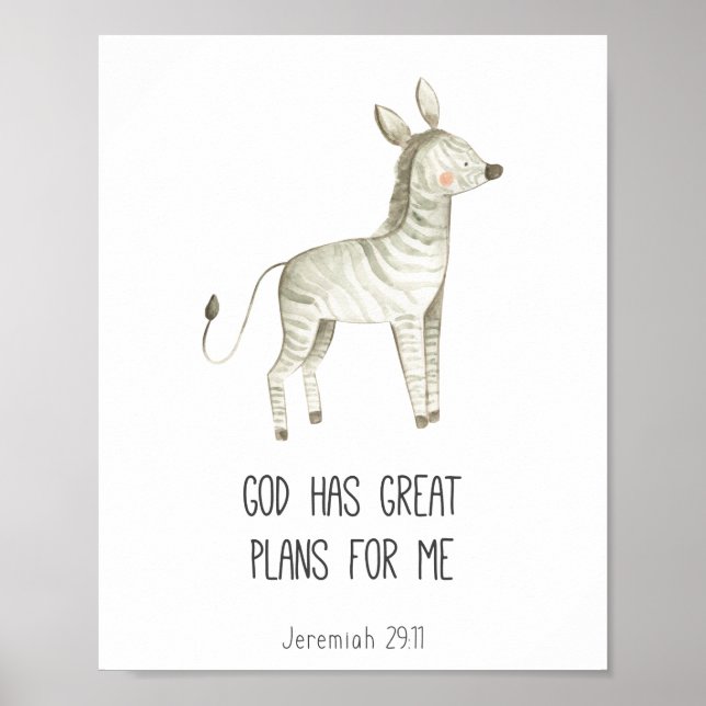 Poster La Bible Enfante Verse Dieu A De Grands Plans Pour (Devant)
