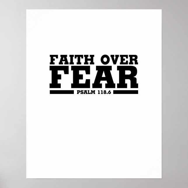 Poster La Bible Verse Christian Jésus Foi sur la peur Psa (Devant)