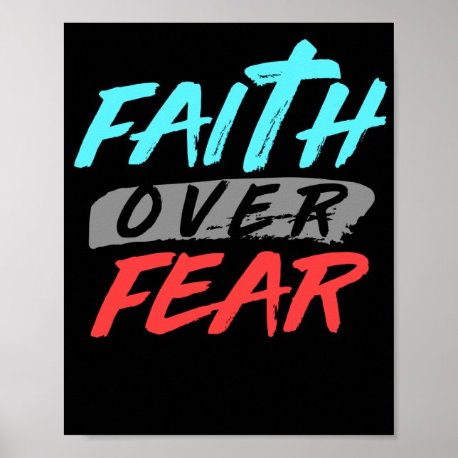 Poster La Bible Verse La Foi Sur La Peur Dieu (Devant)