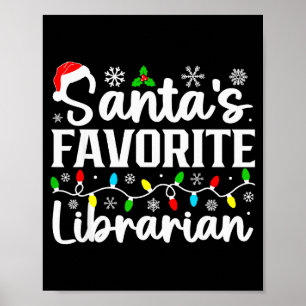 Poster La bibliothécaire préférée du Père Noël, Noël en f