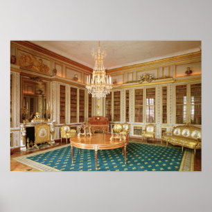 Poster La bibliothèque de Louis XVI décorée en 1781
