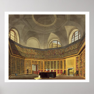 Poster La bibliothèque du roi, la maison Buckingham, d'ap