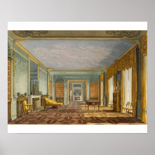 Poster La Bibliothèque du Roi vue du Pavillon Royal (Devant)