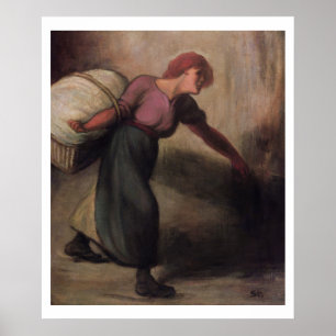 Poster La blanchisseuse, 1894 (huile sur la toile)