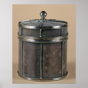 Poster La boîte de cigarette avec shagreen les côtés,