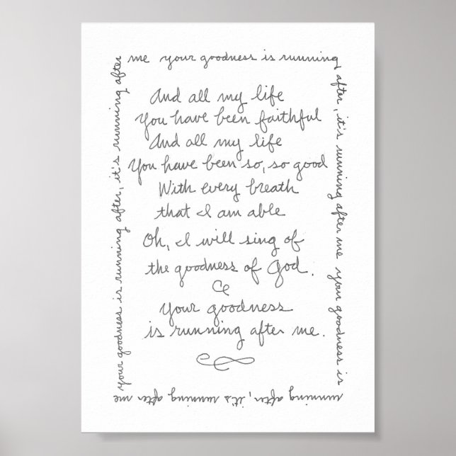 Poster La bonté de Dieu Imprimer (Devant)