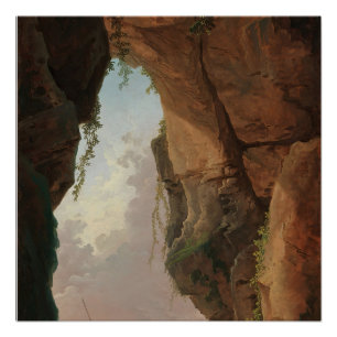 Poster La bouche d'une grotte (1784) Hubert Robert