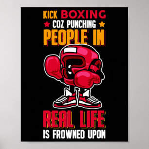 Poster La boxe thaïlandaise frappe les gens désapprouvés