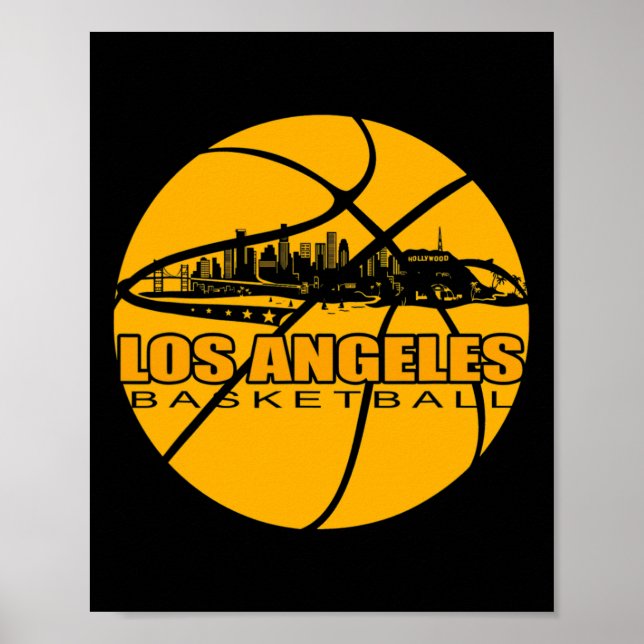 Poster La Bysketbyll Lover Gift - Los Angeles Bysketbyll (Devant)