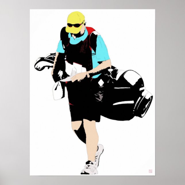 Poster La Caddie - Art de Golf original (Devant)