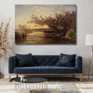 Poster La Camargue, Coucher De Soleil - Félix Ziem