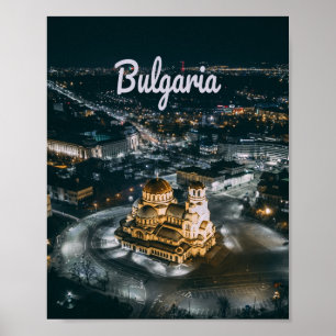 Poster La capitale bulgare Sofia Alexandre Nevsky Cathédr