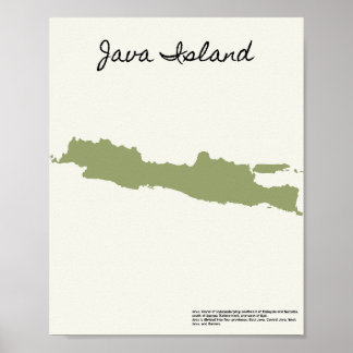 Poster La carte de Java