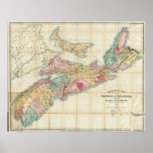 Poster La carte de Mackinlay de la province de la