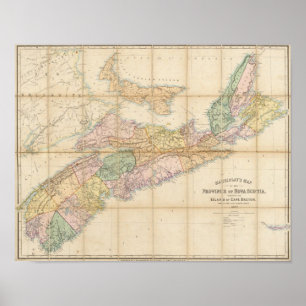 Poster La carte de Mackinlay de la province de la