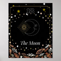 La carte de tarot de la Lune, céleste