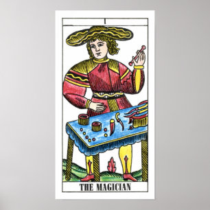 Poster La carte de tarot de magicien
