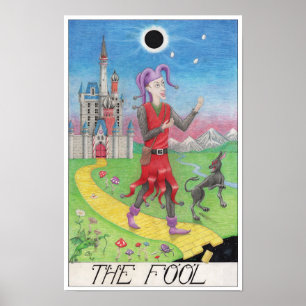 Poster La carte de tarot du Fou