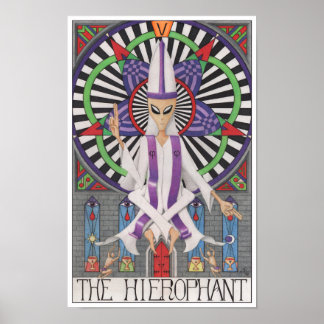 Poster La carte de tarot du Hiérophante