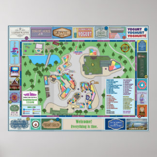 Poster La carte des Carrés de bonne place