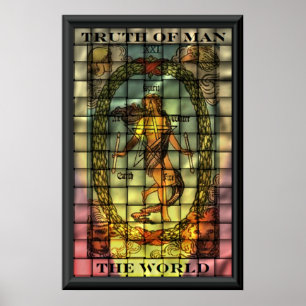 Poster La carte du monde de tarot