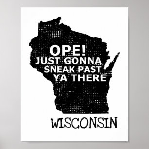 Poster La carte du Wisconsin Ope Sneak dit :