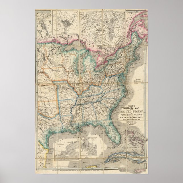 Poster La carte militaire des États-Unis du monde (Devant)