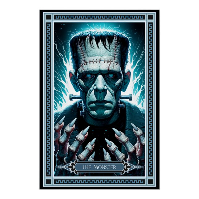 Poster La carte Monster Tarot de Frankenstein (Devant)