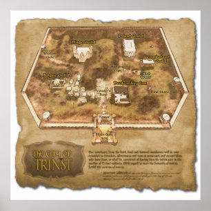 Poster La carte officielle de la ville de Trinst