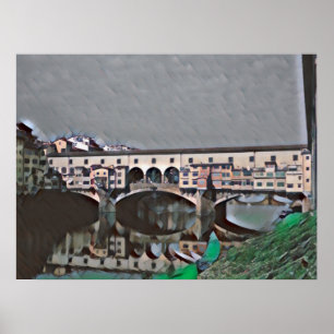 Poster La carte Ponte Vecchio