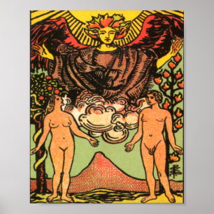 Poster La carte Tarot Lovers