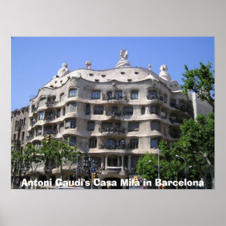 Poster La Casa Mila d'Antoni Gaudi