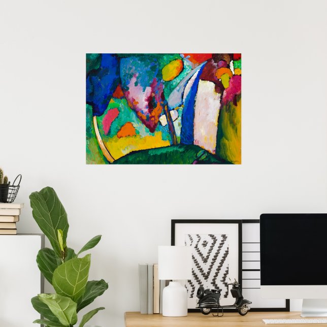 Poster La cascade, 1909 par Wassily Kandinsky (Bureau à domicile)