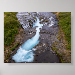 Poster La cascade de Bruararfoss en Islande