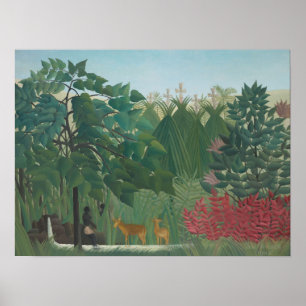 Poster La Cascade de Henri Rousseau, Beaux-arts anciens