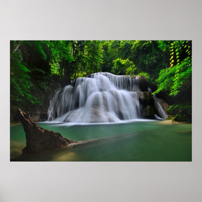 Poster La cascade d'Erawan | Kanchanaburi, Thaïlande (Devant)