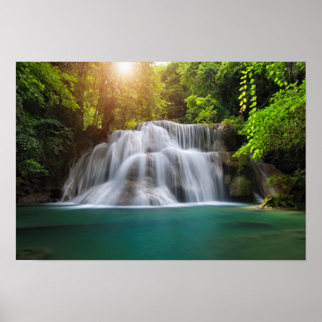 Poster La cascade d'Erawan | Kanjanaburi Thaïlande (Devant)