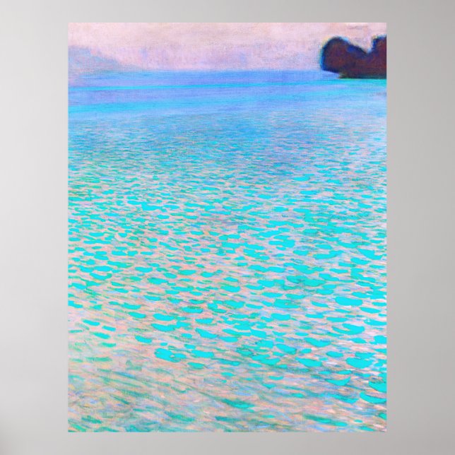 Poster La célèbre peinture de Gustav Klimt's Attersee. (Devant)