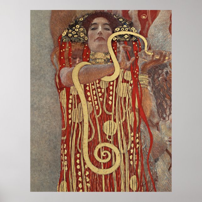 Poster La célèbre peinture Hygieia de Gustav Klimt. (Devant)
