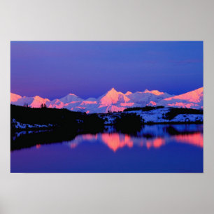Poster La chaîne d'Alaska est adjacente au mont Denali,
