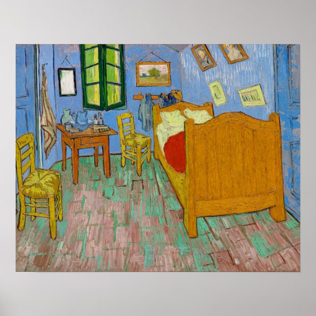 Poster La chambre (1889) par Vincent Van Gogh (Devant)