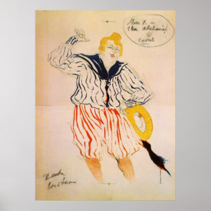 Poster La chanson de marins par Toulouse-Lautrec
