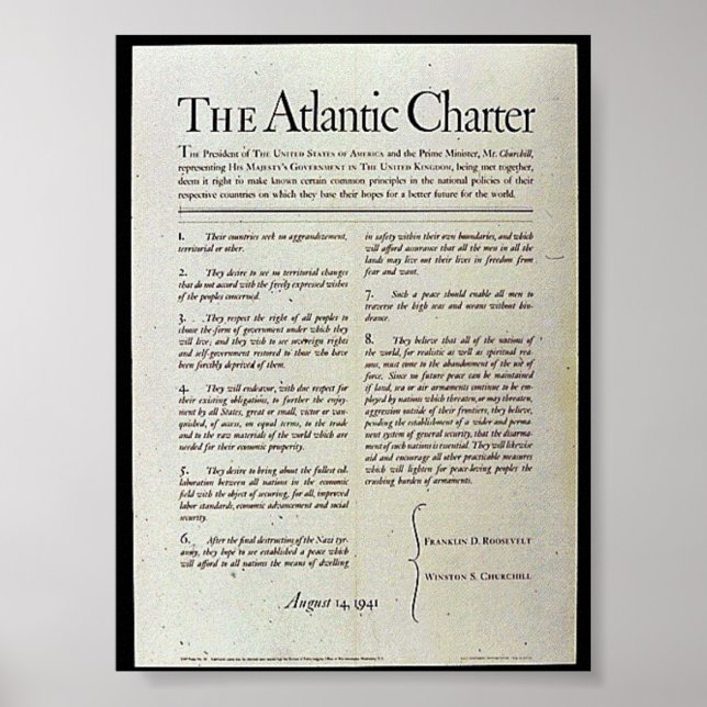 Poster La Charte de l'Atlantique (Devant)