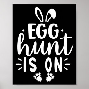 Poster La Chasse Aux Oeufs Est Drôle Le Jour De Pâques La